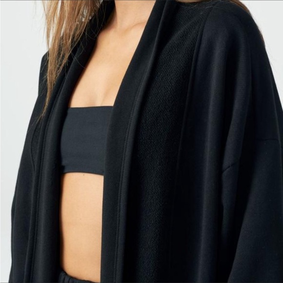 LIKE🆕JOAH BROWN O/S BLACK ETOILE SMOOTH CASHMERE SOFT OVERSIZED CARDIGAN JACKET - Picture 4 of 16